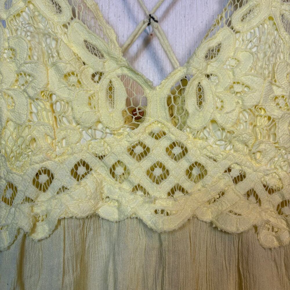 Free People Adella Slip Lace Dress XS Boho Sundress Flowy Fairycore Festival NWT - Picture 9 of 13